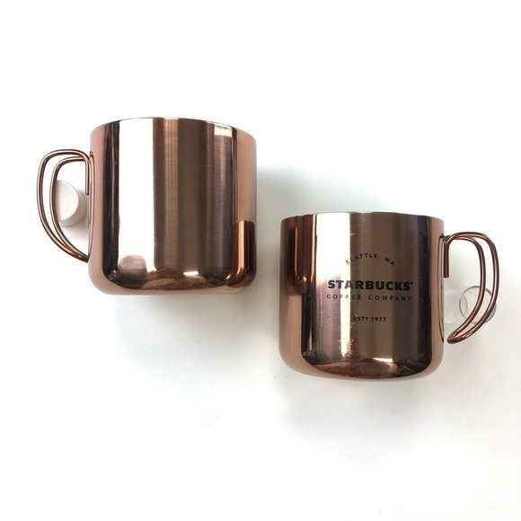 STARBUCKS copper camping cups - set of two NEW - Picture 2 of 8